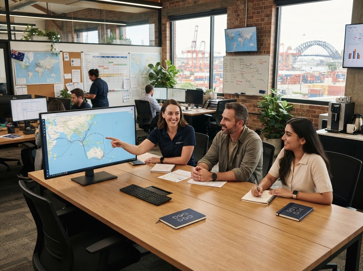 Steadfast Cargence analyst reviewing predictive model output on screen